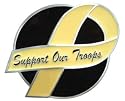 Support Our Troops Yellow Ribbon Trailer Hitch Cover Plug
