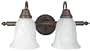 Yosemite Home Decor JH011-2DB 19.5-Inch 2-Light Bathroom Vanity, Dark Brown