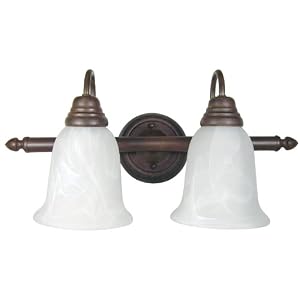 Yosemite Home Decor JH011-2DB 19.5-Inch 2-Light Bathroom Vanity, Dark Brown by Yosemite Home Decor