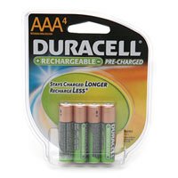 Duracell Pre Charged Rechargeable Nimh AAA Batteries, 4-Pack