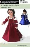 Italian Renaissance Dress Pattern in 2 Sizes: For 18