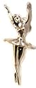 .925 Sterling Silver Ballet 3D Ballerina Charm