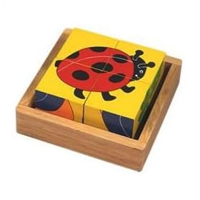 Fair Trade Wooden Blocks Jigsaw Puzzle - Minibeast Theme
