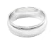 Mens 24k White Gold (Rhodium) Layered Textured 7mm THICK Wedding Ring Band ~ YOU CHOO...