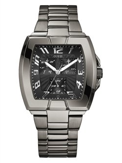 Guess #U13000G1 Men's Gun Metal Multi Function Casual Analog Watch