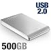 Seagate FreeAgent Go for Mac 500 GB USB 2.0 Portable External Hard Drive-Silver ST905003FJA105-RK