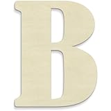 UNFINISHEDWOODCO Unfinished Wood Letter, 15-Inch, Monogrammed B, Large