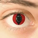 Coloured Contact Lenses (Cosmetic) Cats Eye Red from Crazy Lenses