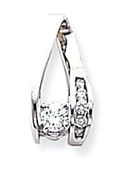 14k White Gold AAA Diamond slide