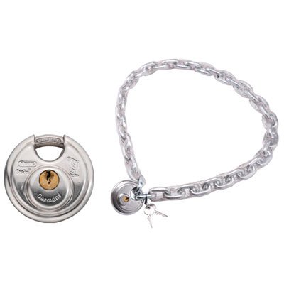 ABUS Diskus 24/70+Chain 9/120 ロック シルバー