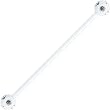 White Clear Double Gem Ball Industrial Barbell