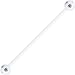 White Clear Double Gem Ball Industrial Barbell