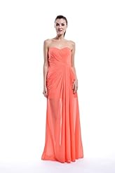 A-line Sheer Lace Natural   Waistline Sweetheart Floor Length Short Chiffon Bridesmaid Dress 