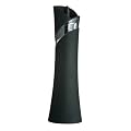 Premier Housewares 24.5 cm Electronic Pepper Mill, Concave with Clear Window, Black