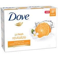 Dove go fresh Bars Revitalize, 8 pk, Mandarin & Tiare Flower, 4 oz