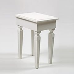 Hocker PRETORIA Landhausstil, creme-weiss