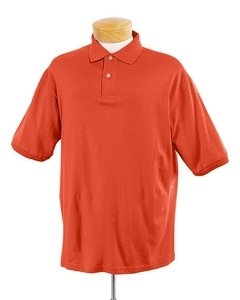 Jerzees 437 5.6 oz. 50/50 Jersey Polo with SpotShield-Large-Burnt Orange