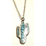 Cactus Jewlery ~ Real Turquoise ~ Cactus Necklace!! ~ Rare Vintage Necklace ~ Pendant Approx... by pennylanegifts