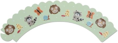 EuroQuest Imports Deco Cupcake Wraps with Party Animals Design, 12-Pack