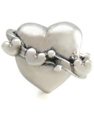 Ring Around My Heart 925 Solid Sterling Silver Authentic Ohm Bead fits European Charm Bracelet