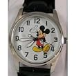Disney Men's MCK809 Mickey Mouse Silver Case Black Strap Watch