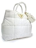 Prada White Nylon Quilted Handbag