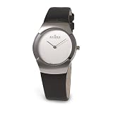 Skagen Ladies Swiss Black Leather Watch #582SSLC by Skagen
