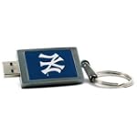 SAVE $10.56 - Centon DataStick Keychain MLB New York Yankees Edition - USB flash drive - 2 GB - Hi-Speed USB - silver $16.74