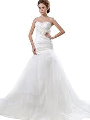 Sweetheart Organza/Satin Mermaid Wedding Dress 