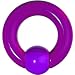 0 Gauge Purple Acrylic Ball Captive Ring