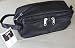 Men's Travel Toilet Tote Bag in Black Cowhide Leather