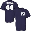 Majestic New York Yankees #44 Reggie Jackson Navy Blue Cooperstown Classic Jersey T-shirt