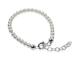 Swarovski Pearl Kids Sterling Silver 5.5 6 6.5 7 Length Adjustable Bracelet With Lobster Clasp