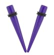 Acrylic Neon Taper - Purple - 0G - Sold as a Pair