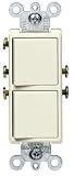 LEVITON R43-05634-OAS DECORA DOUBLE COMBINATION SWITCH
