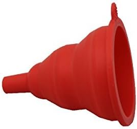 Silicone Collapsible Foldable Funnel Kitchen Gadget (Red)