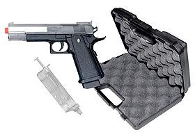 1911 Spring Airsoft Gun w/Speed Loader & Case
