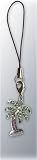 Clearly Charming Pink & Green Czech Crystal Palm Cell Phone Dangle Charm palm-cell-phones Clearly Charming Pink & Green Czech Crystal Palm Cell Phone Dangle Charm