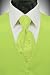 Lime Solid Satin Vest with Coordinating Tapestry Tie