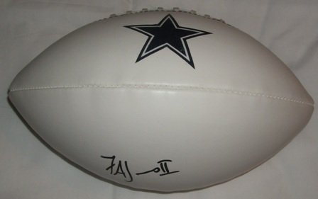 Felix Jones Autographed Dallas Cowboys Logo Football W/PROOF, Picture of Felix Signing For Us. Arkansas Razorbacks