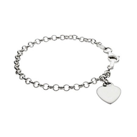 Eve's Addiction Childrens Engravable Heart Tag Bracelet