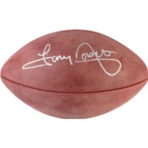 TONY DORSETT DALLAS COWBOYS SIGNED AUTOGRAPHED FOOTBALL MATCHING HOLOGRAMS NUMBERS AND COA