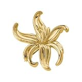 14K White or Yellow Gold Flower Brooch