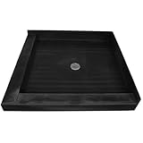 Tileready Shower Base 4837CDL-PVC-TR. 48 '' D x 37 '' W, black