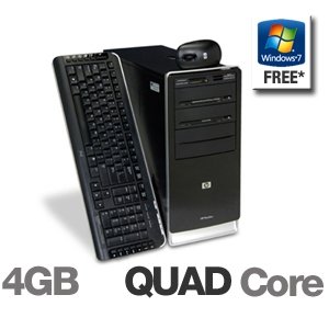 HP Pavilion A6700F Desktop PC (1.8 GHz AMD Phenom X4 9150e Quad-Core Processor, 4 GB RAM, 500 GB Hard Drive, DVD Drive, Vista Premium)