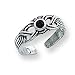 Sterling Silver Antiqued CZ (Cubic Zirconia) Toe Ring