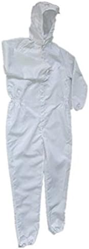 Maxsharer Unisex Standard 5mm Grid Cleanroom And Antistatic Coverall Size 3XL Color White