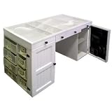 Scrapbox EZ View Craft Storage Office Table Desk - White Color
