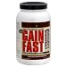 Gaining Supplement. The hard gainer's choice. The most powerful anabolic weight gain formula. Get-big-quick formula. The most advanced weight gaining formula. Scientifically engineered for maximum gains in mass and size. Packed with premium anabolic growth factors. Highest in superior protein. More complex carbohydrates. Lowest in fat. 3100 massive calories! Gain Fast from Universal is the biggest, most powerful and most massive anabolic weight gaining formula ever developed. It is the future in bodybuilding nutrition. Gain Fast is the first weight gainer synergistically formulated and scientifically-engineered to help you train for solid gains of hard muscle mass, without fat or wasted calories. Gain Fast utilizes protein-rich nutrients and advanced anabolic gaining agents to target the cellular growth areas of your muscles - right where you need it most when you're training to build mass. And Gain Fast is the first weight gainer to offer you a 3000 plus calorie potential. The exclusive Get-Big-Quick Formula lets you exceed the weight gaining barriers by fueling your body with an incredible 3100 quality calories. Gain Fast easily mixes into a thick, delicious, frosty shake. It's the greatest-tasting anabolic weight gainer. Gain Fast is the only weight gainer that contains AGC. (Anabolic Growth Complex) to guarantee optimum gains. Gain Fast has more essential vitamins, minerals, electrolytes, and fat emulsifiers per serving. Gain Fast is the lowest in fat, containing MCT's for more energy and endurance during your workouts. Gain muscle. Not fat. For bodybuilders and athletes, weight gain should be in the form of lean body tissue. Muscle mass, not body fat. The increased caloric intake from Gain Fast plus training increases muscle mass, strength and size effectively. The Gain Fast Get-Big-Quick Formula provides you with the ideal 3100 well-balanced and nutrient-dense calories you need to support a weekly gain of five pounds in lean muscle mass. In