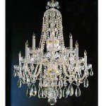 1110 - Chandelier - Bohemian Crystal Collection - Gold Finish - SKU# 492105